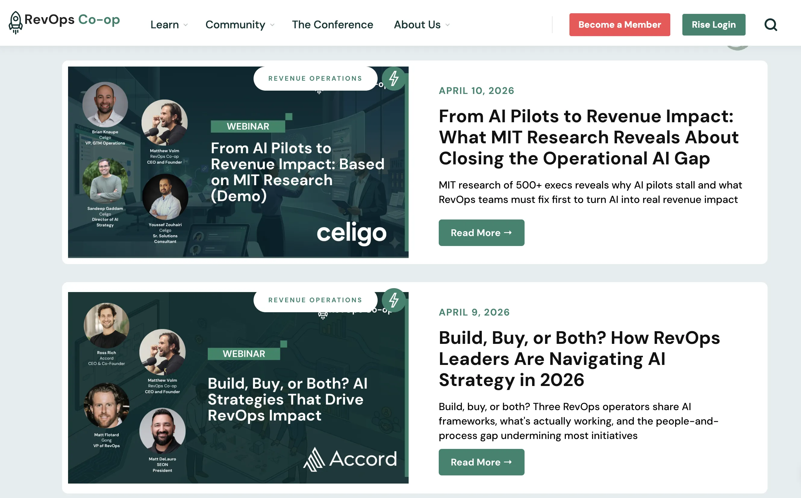 Webinar recording library on revopscoop.com
